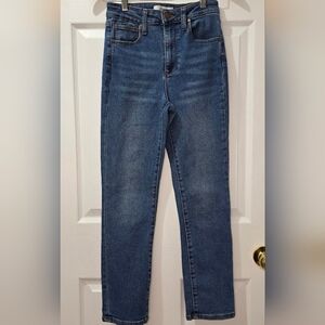 JustFab Dark Blue Skinny Jeans Size 25 High Waist Stretch Denim